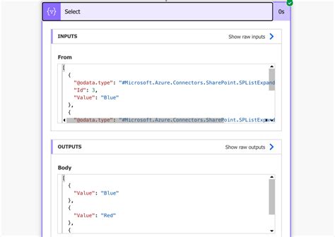How to select specific values from an array in Power Automate.